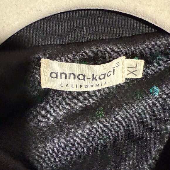Anna-Kaci Sparkle Sequin Bomber Full Zip Jacket Women's Size XL Green Blue - Picture 3 of 7